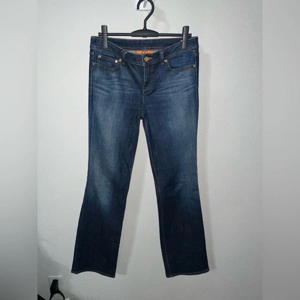 Tory Burch Bootcut Jeans Womens 29 Classic Tory Logo Low Rise Y2K Style Designer